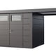 Telluria Classico Open Lounge Small 3024 Metal Garden Shed with Canopy in Anthracite