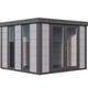 Telluria Luminato 3030 Metal Garden Building in Light Grey