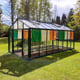Janssens Master black greenhouse in a garden