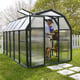Palram Canopia Eco Grow 6x10 Green greenhouse front lifestyle photograph