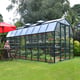Palram Canopia Grand Gardener 8x16 Green greenhouse side lifestyle photograph