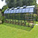 Palram Canopia Grand Gardener 8x20 Green greenhouse side lifestyle photograph