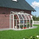 Palram Canopia Sun Room 6x8 White lean-to greenhouse official lifestyle photograph