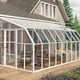 Palram Canopia Sun Room 8x18 White lean-to greenhouse official lifestyle photograph