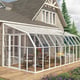 Palram Canopia Sun Room 8x20 White lean-to greenhouse official lifestyle photograph