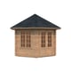 Palmako Hanna 3m x 3m Corner Log Cabin Brown Dip