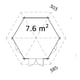 Palmako Hanna 3m x 3m Corner Log Cabin Dimensions