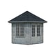 Palmako Hanna 3m x 3m Corner Log Cabin Grey Dip