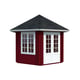 Palmako Hanna 3m x 3m Corner Log Cabin with Red Paint