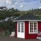 Palmako Hanna 3m x 3m Corner Log Cabin with Red Painted Finish