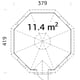 Palmako Eva 3.7mLog Cabin Dimensions