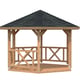 Palmako Betty 3x4m Octagonal Wooden Pavillion Brown Dip