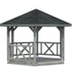 Palmako Betty 3x4m Octagonal Wooden Pavillion Grey Dip