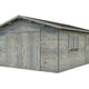 Palmako Roger 4.5m x 5.5m Wooden Garage Wooden Door Grey Dip