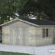 Palmako Roger 4.5m x 5.5m Wooden Garage Wooden Door with Grey Dip