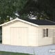 Palmako Roger 4.5m x 5.5m Wooden Garage Wooden Door Natural