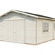 Palmako Roger 4.5m x 5.5m Wooden Garage Wooden Door White Dip