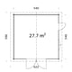 Palmako Roger 5.4m x 5.4m Wooden Garage Wooden Doors Dimensions