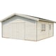 Palmako Roger 5.4m x 5.4m Wooden Garage Wooden Doors White Dip
