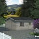 Palmako Roger 5.4m x 5.4m Wooden Garage Wooden Doors with Grey Dip