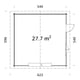 Palmako Roger 5.4m x 5.4m Wooden Garage Meta Door Dimensions