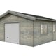 Palmako Roger 5.4m x 5.4m Wooden Garage Metal Door Grey Dip