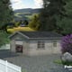 Palmako Roger 5.4m x 5.4m Wooden Garage Metal Door with Grey Dip