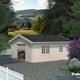 Palmako Roger 5.4m x 5.4m Wooden Garage Metal Door with White Dip