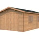 Palmako Roger 3.6m x 5.5m Wooden Garage Wooden Doors Brown Dip