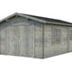 Palmako Roger 3.6m x 5.5m Wooden Garage Wooden Doors Grey Dip