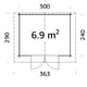 Palmako Vivian 3x2.4m Log Cabin Dimensions