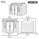 Lifetime 10x8 Plastic Shed Dimensions Diagram