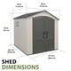 Lifetime 7x7 Plastic Shed Dimensions Diagram