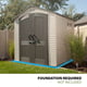 Lifetime 7x7 Plastic Shed Front Garden View