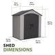 Lifetime 7x4.5 Plastic Shed Dimensions Diagram
