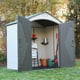 Lifetime 7x4.5 Plastic Shed Doors Open Interior