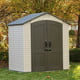 Lifetime 7x4.5 Plastic Shed Front Garden View