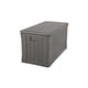 Lifetime 439 Litre Plastic Outdoor Storage Box Brown End View