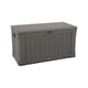 Lifetime 439 Litre Plastic Outdoor Storage Box Brown Front View
