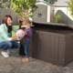 Lifetime 439 Litre Plastic Outdoor Storage Box Brown Patio With Family