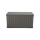 Lifetime 439 Litre Plastic Outdoor Storage Box Brown Rear View
