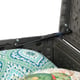 Lifetime 439 Litre Plastic Outdoor Storage Box Brown Soft Close Lid Detail