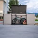 Lifetime 3x6 Horizontal Plastic Outdoor Storage Unit Bikes Inside