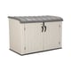 Lifetime 3x6 Horizontal Plastic Outdoor Storage Unit Front Angle
