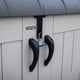 Lifetime 3x6 Horizontal Plastic Outdoor Storage Unit Handle Detail