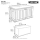 Lifetime 439 Litre Plastic Outdoor Storage Box Desert Sand Dimensions Diagram