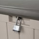 Lifetime 439 Litre Plastic Outdoor Storage Box Desert Sand Lock Detail
