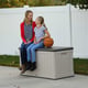 Lifetime 439 Litre Plastic Outdoor Storage Box Desert Sand Used As Bench
