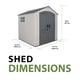 Lifetime 7x7 Plastic Shed Dimensions Diagram