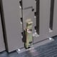 Lifetime 7x7 Plastic Shed Door Lock Detail